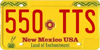 NM license plate 550TTS