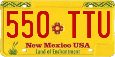 NM license plate 550TTU