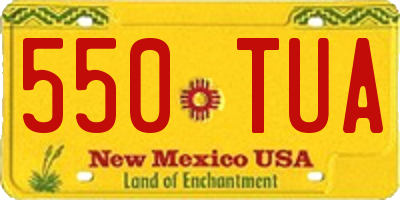 NM license plate 550TUA