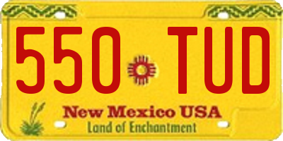 NM license plate 550TUD