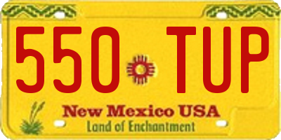 NM license plate 550TUP