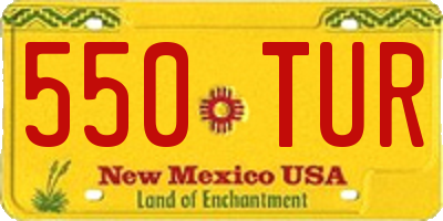 NM license plate 550TUR