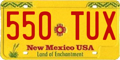 NM license plate 550TUX