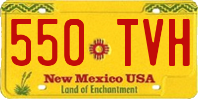 NM license plate 550TVH