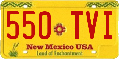 NM license plate 550TVI