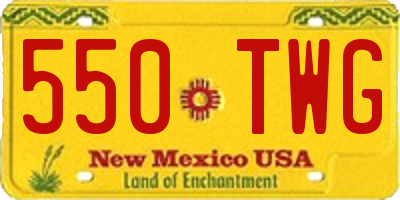 NM license plate 550TWG