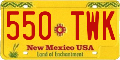 NM license plate 550TWK