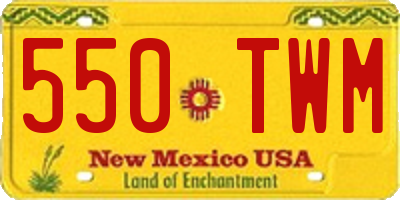 NM license plate 550TWM
