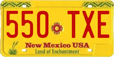 NM license plate 550TXE