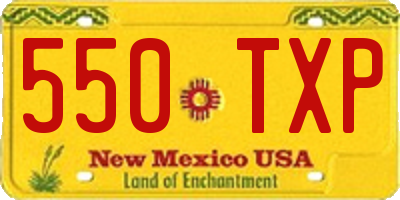 NM license plate 550TXP