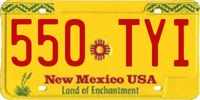 NM license plate 550TYI