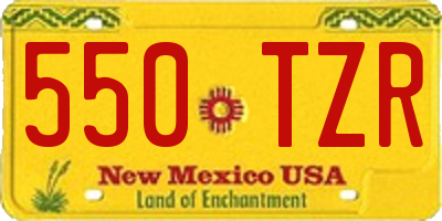 NM license plate 550TZR