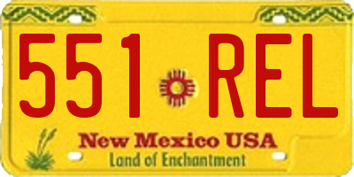 NM license plate 551REL