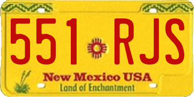 NM license plate 551RJS