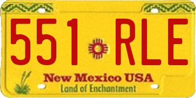 NM license plate 551RLE