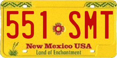 NM license plate 551SMT