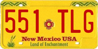 NM license plate 551TLG
