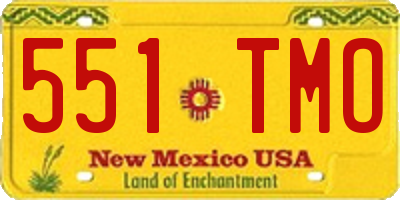 NM license plate 551TMO
