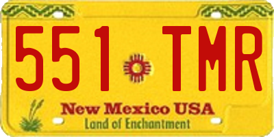 NM license plate 551TMR