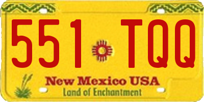 NM license plate 551TQQ