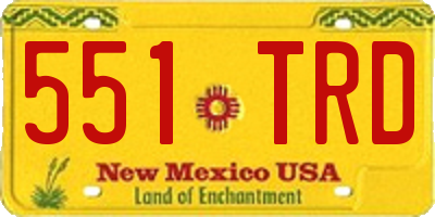 NM license plate 551TRD