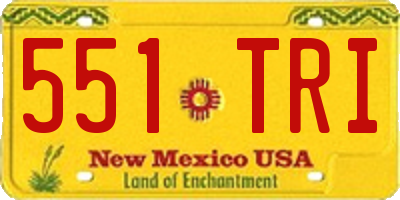 NM license plate 551TRI