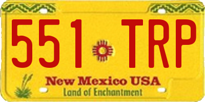 NM license plate 551TRP