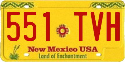 NM license plate 551TVH