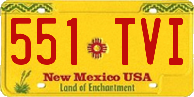NM license plate 551TVI