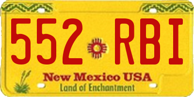 NM license plate 552RBI