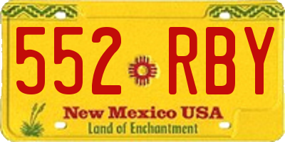 NM license plate 552RBY