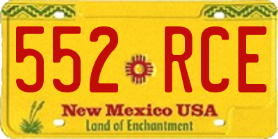 NM license plate 552RCE