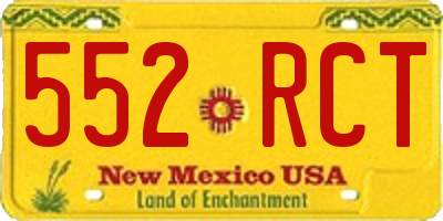 NM license plate 552RCT