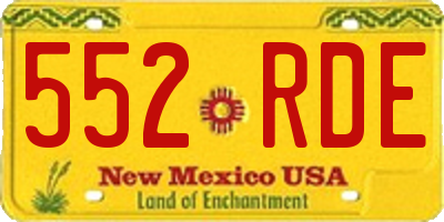 NM license plate 552RDE