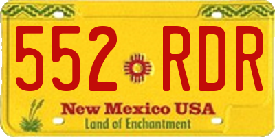 NM license plate 552RDR