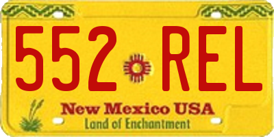 NM license plate 552REL