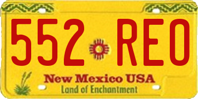 NM license plate 552REO