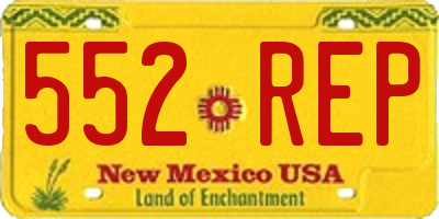 NM license plate 552REP