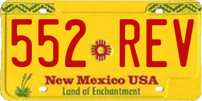 NM license plate 552REV