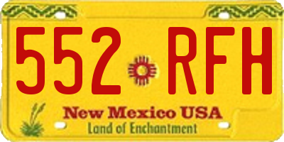 NM license plate 552RFH