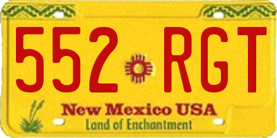 NM license plate 552RGT