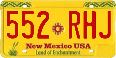 NM license plate 552RHJ
