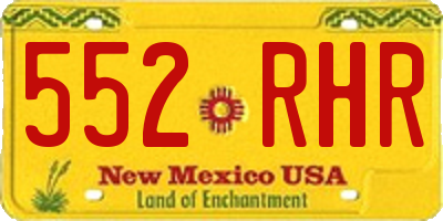 NM license plate 552RHR