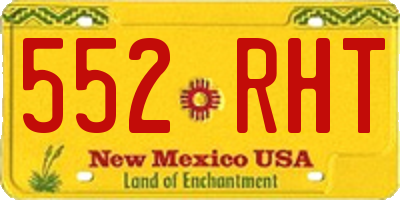 NM license plate 552RHT