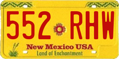 NM license plate 552RHW