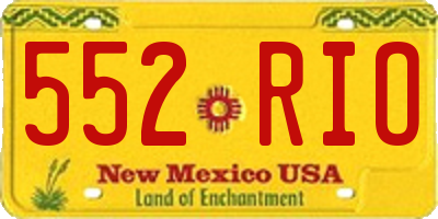 NM license plate 552RIO