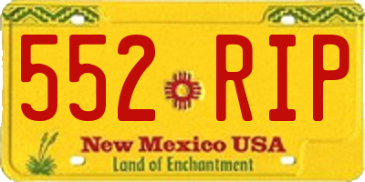 NM license plate 552RIP