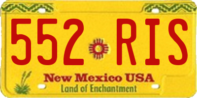 NM license plate 552RIS