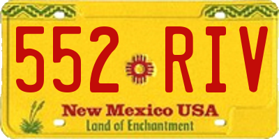 NM license plate 552RIV