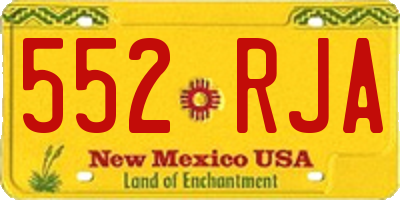 NM license plate 552RJA